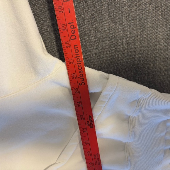 Nike Phoenix Fleece Oversized Cropped Hoodie White Medium - Picture 6 of 7